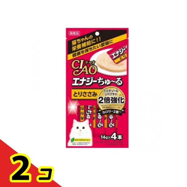 いなば 猫用 CIAOエナジーちゅ〜る(ちゅーる) とりささみ 14g (×4本) 2