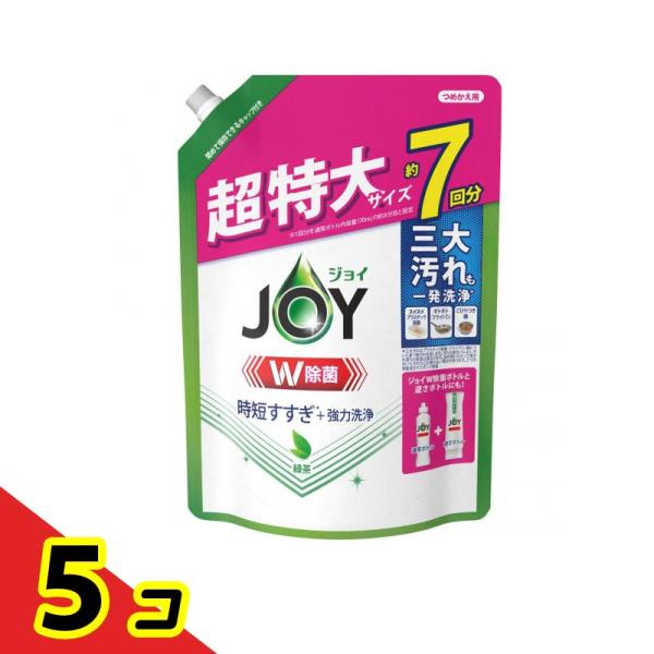 P&Gジャパン ジョイ W除菌 食器用洗剤 緑茶 詰め替え用 910mL ×5個