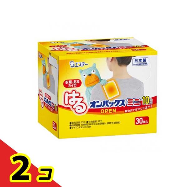 貼るカイロ はるオンパックス ミニ 10時間 30個入  2個セット