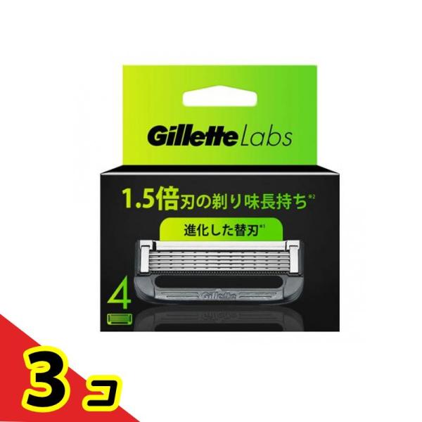 ジレットラボ　替刃 4個入 5箱セット Gillette Labs ジレットラボ 角質除去バー搭載カミソリ用 替刃 4個入 3