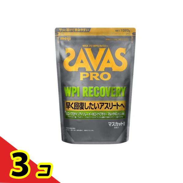 SAVAS PRO ザバス プロ WPIリカバリー プロテイン マスカット風味 1020g  3個セット