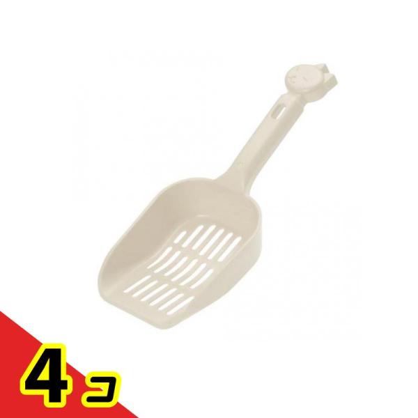 他サイト： リッチェル コロル ネコトイレ用スコップ 小粒用 ベージュ 1本入 (056113)  4個セットの商品画像