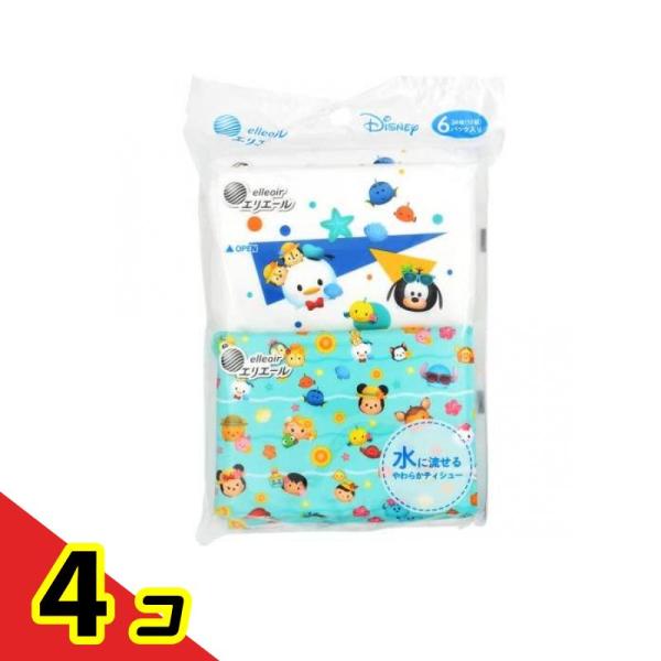 大王製紙 エリエール ポケットティシュー 流せるタイプ キッズ ディズニーキャラクターデザイン 12組入 ×24個