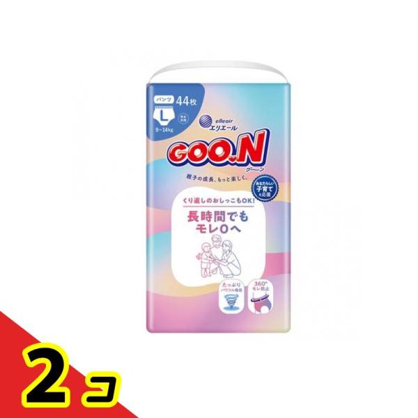 単品 グーン 長時間でもモレ0へ パンツ Lサイズ 大王製紙 44枚 ×2個