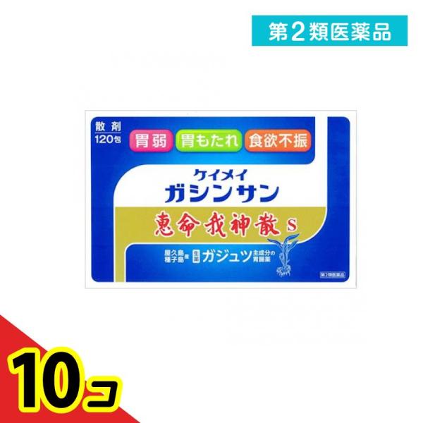 第２類医薬品 恵命我神散 S 散剤タイプ 120包 胃薬 食欲不振 消化不良  10個セット