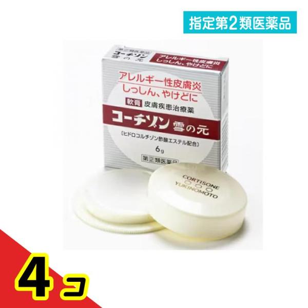 指定第２類医薬品 コーチゾン 雪の元 6g かゆみ止め アレルギー性皮膚炎 湿疹  4個セット
