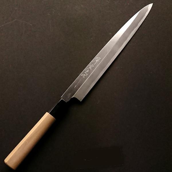 柳刃包丁 盛弘鋼治工場製 未使用品 入手困難 約30cm 柳刃包丁 盛弘鋼治工場製 未使用品 入手困難 約30cm