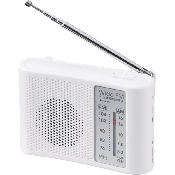 ラジオ 防災 AM FM ワイドFM対応 乾電池式 携帯ラジオ 非常用 災害対策 情報収集 停電対策 小型 シンプル 単3電池