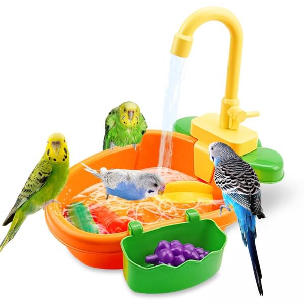 「商品情報」商品の説明【自動シャワー機能で手軽に水浴び】 鳥専用の水浴び容器は、自動シャワー機能で蛇口から水を循環させ、鳥が自分で楽しく水浴びできる設計です。スイッチ一つで作動し、電池式なのでどこでも手軽に設置可能です。セキセイインコ、文鳥...