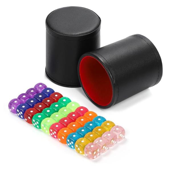 SALUDABLE ダイス 40個 ダイスカップ 2個 サイコロ ダイススタッキング