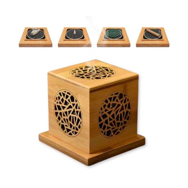 「商品情報」「主な仕様」【竹の温もりで癒しの時間を整えるお香スタンド】自然の竹材を贅沢に使用したお香立ては、やさしい質感と落ち着いた佇まいが魅力です。透かし彫りから立ち上る煙はまっすぐに伸び、眺めているだけで心が静まり、深いリラックスへ導き...