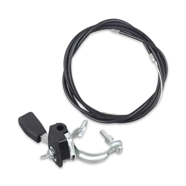 SALUDABLE アクセルワイヤー スロットルワイヤー レバー 耕運機 草刈り機 刈払機 交換部品 (ワイヤー1.2m + ケーブルスイッチ)