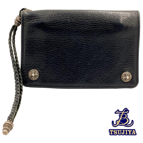 ❇️美品❇️CHROME HEARTS❇️黒 レザー 二つ折り財布　セール❇️ CHROME HEARTS CHROME_HEARTS クロムハーツ 2ジップレザー