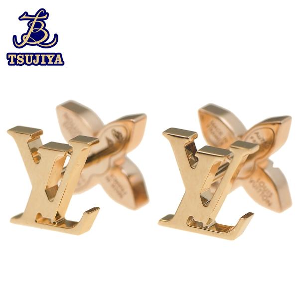 中古A 美品 LouisVuitton ルイヴィトン イディールブロッサム Q06172 リバーシブルピアス AU750 2個セット 3.8g 辻屋質店J2928