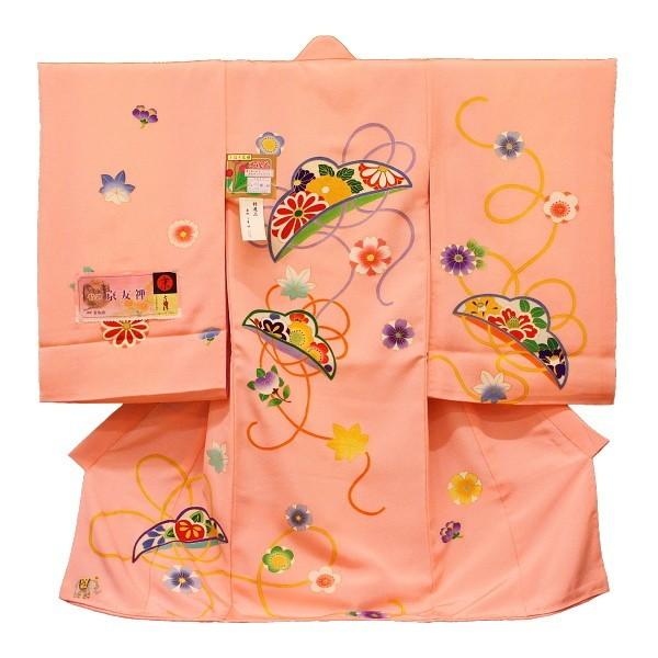 お宮参り女の子着物031 すべて正絹 手描き友禅 ピンク地 花笠の柄 手描の高級友禅 祝着 産着 Ubu031 京の仕立上着物お宮参り初着和楽苑 通販 Yahoo ショッピング