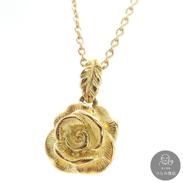 KENZO paris ネックレス K18YG バラ 4.1g 花モチーフ 750 KENZO paris ネックレス K18YG バラ 4.1g 花モチーフ 750