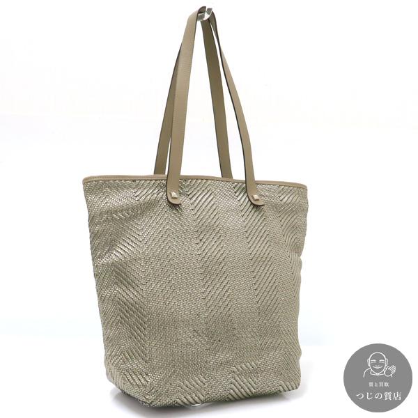 HERMES（エルメス） チェンナイMM トートバッグ □M レザー キャンバス 
