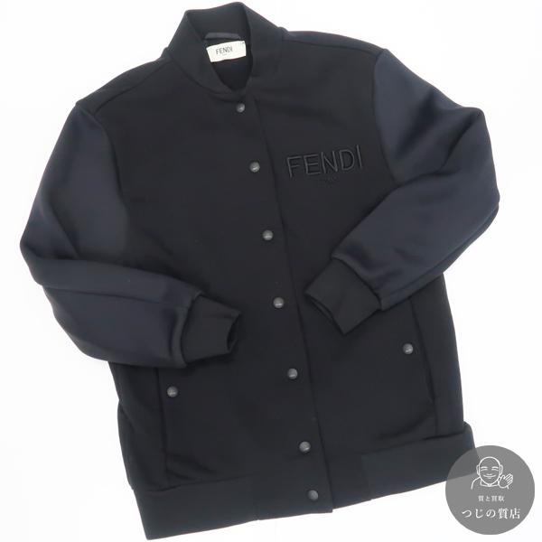 FENDI スタジャン ボンバージャケット コットン 黒 #38 FENDI スタジャン ボンバージャケット コットン 黒 #38