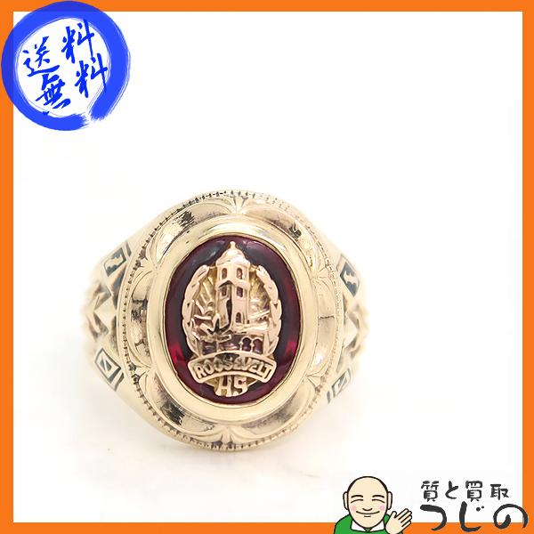 カレッジリング Herff Jones社 ピンキーリング HJ10K 6号 5.1g 1951  