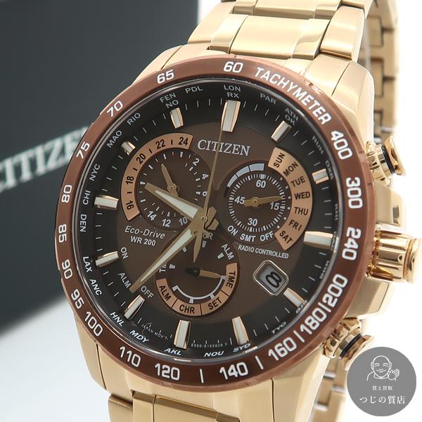 CITIZEN エコドライブ E660-S120900 電波ソーラー GP クロノグラフ 美  