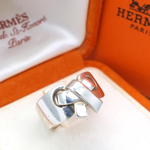 HERMES（エルメス） ラセットリング #50 Silver シルバー Ag925 リボン
