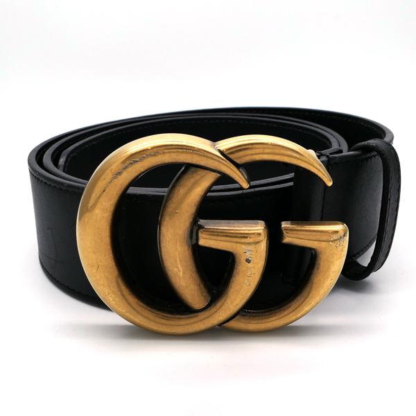 GUCCI グッチ GGマーモント リ・エディション ワイドレザーベルト