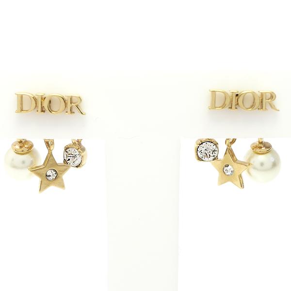 Christian Dior DIO(R)EVOLUTION ピアス ゴールドトーンメタル Christian Dior DIO(R)EVOLUTION ピアス ゴールドトーンメタル