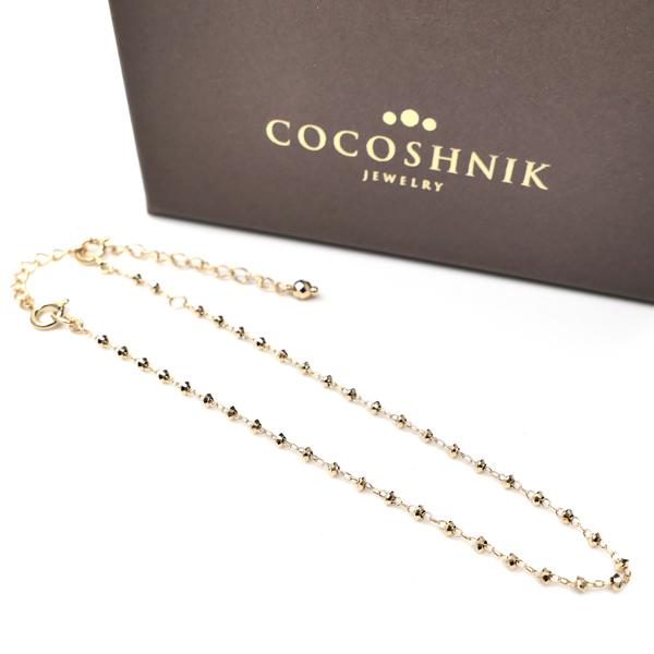 COCOSHNIK（ココシュニック） K18 カットビーズチェーン ブレスレット 