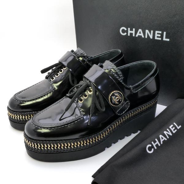 美品　CHANEL ローファー　エナメル　革靴 CHANEL シャネル エナメル ローファー 革靴 【公式通販】