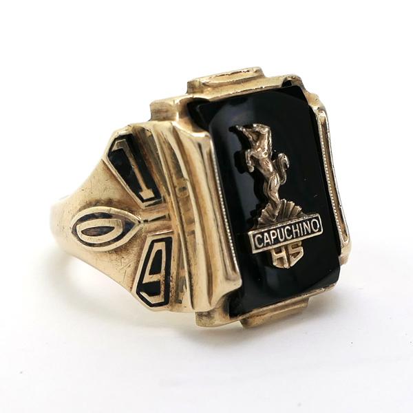 JOSTEN 10K カレッジリング サイズ17号 9.7g 石カケあり ジャスティン  