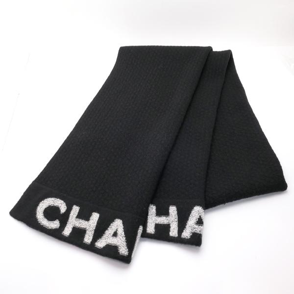 CHANEL（シャネル） マフラー ストール CHANELロゴ ウール70% カシミア 