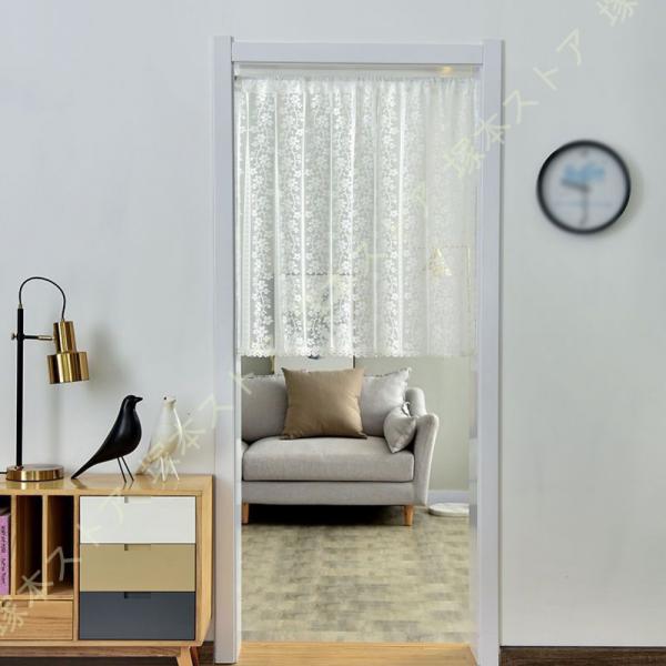 レース編みカーテン 花の形に穴が開いたカーテン ハンドメイド