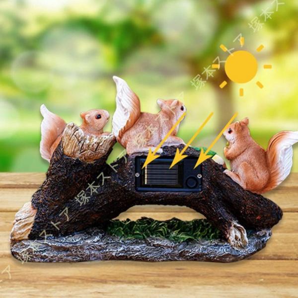 ガーデニング雑貨 屋外 リスの置物 かわいい ガーデン 置物 オブジェ
