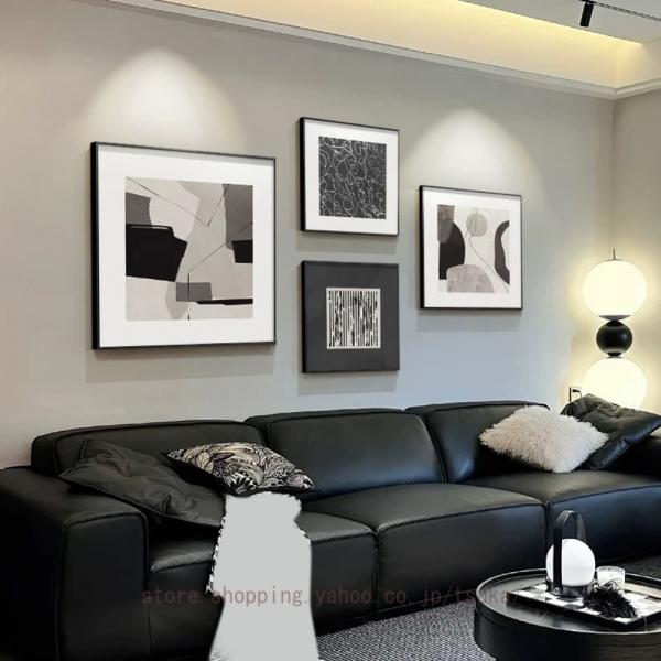 [Release date: September 22, 2025]「北欧 モノクロ アートパネル」☆☆☆自由なイメージで想像の羽を広げる☆☆☆ブラック＆ホワイトを基調にし、モードな空間を演出するアブストラクトアート!何を描いているのか、見...