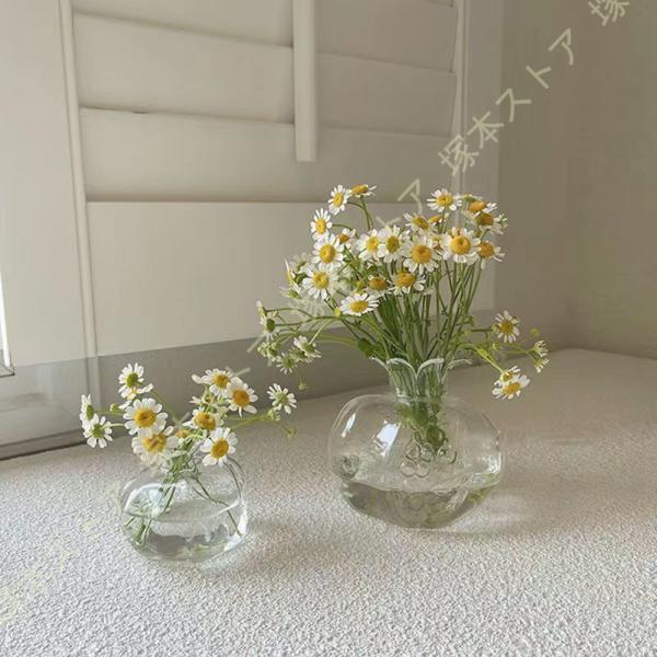 ガラス 花瓶 一輪挿し フラワーベース ミニ花器 水栽培 飾り瓶 おしゃれ 花器 北欧雑貨 贈り物 透明 インテリア お祝い ホワイトデー 母の日 敬老の日 母の日