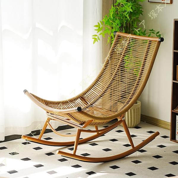 [Release date: June 5, 2025]商品名：籐織りボートロッキングチェア製品素材生地：PE籐スタイル：北欧洗浄方法：拭き取り可能場所：バルコニー、寝室、屋外、カフェ。サイズ：ロッキングチェア=75*60*95ロッキングチ...