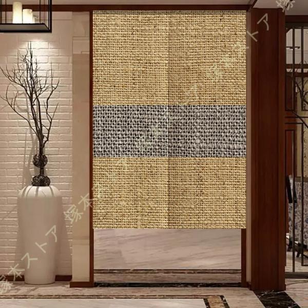 麻混のれん おしゃれ 暖簾 間仕切り カーテン 癒し 目隠し 北欧 のれん ドアカーテン ロング 遮光 キッチン リビング 玄関 出入り口 ベランダ 年中使用