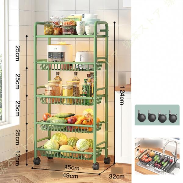 広々収納＆スタイリッシュ！5段式キッチン収納ラック 広々収納＆スタイリッシュ！5段式キッチン収納ラック