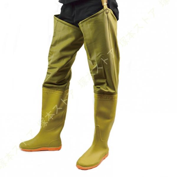 [Release date: May 29, 2021]ヒップブーツ ヒップウェーダー ヒップウエイダー 田植え用長靴 釣り用長靴 田靴 フィッシングロングブーツ 超ロング丈 防水 ずり落ち防止バンド 農作● アッパーとソールが隙間０、一体...