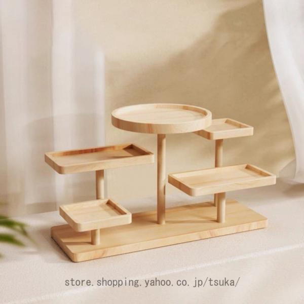 ディスプレイスタンド 木製 卓上 多機能 フィギュア 化粧品 香水