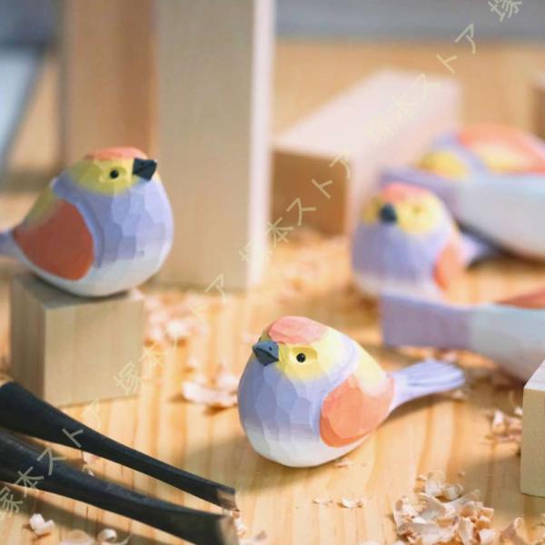 トリ　鳥　木彫　北欧　オブジェ　置物　インテリア　工芸品　美術品　A2686 tsuka_kd7-20k-aqow12