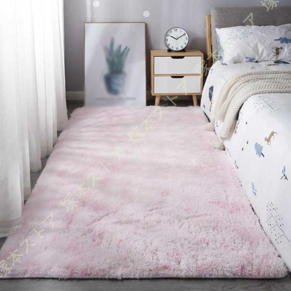 カーペット 100x180cm ふわふわ シャギー タイルマットカーペット 防音 厚手 四季通用 冷房 床暖房対応 ラグカーペット オールシーズン ホットカーペット