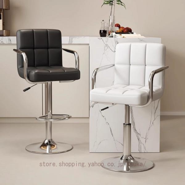 [Release date: September 8, 2025]【商品仕様】商品名: カウンターチェア材質：座面：puレザー、スポンジ脚：金属 F*1：1脚、F*2：同色の2脚セットサイズ：幅約38cm奥行約37cm高さ約95-115cm...