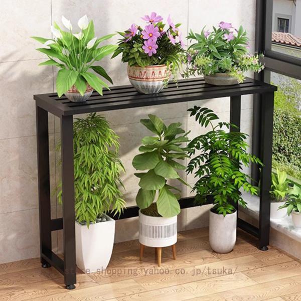 フラワースタンド プランターラック ガーデニング 花台 鋳鉄 横型 屋外 植物棚 鉢スタンド インテリア 収納ラック 植物の陳列台 簡単組み立て 観葉植物