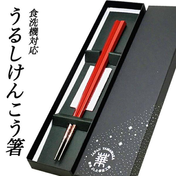 【5個セット】華正工房　うるしけんこう箸 個人様購入可能】○華正工房 うるしけんこう箸 食洗機対応 五角