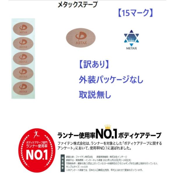 ファイテンメタックステープ　１５マーク　お試し品　≪訳あり≫530円　外装なし・取扱説明書等なし・お試しセットのため