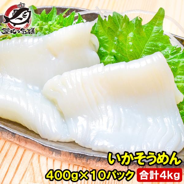 お中元 国産 いかそうめん イカソーメン 合計4kg 400g×10パック スルメイカ  いか イカ 烏賊