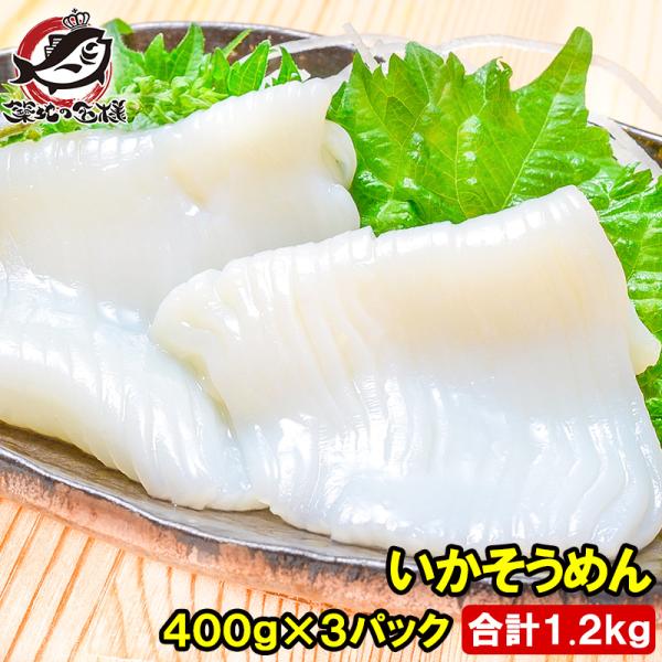 お中元 国産 いかそうめん イカソーメン 合計1.2kg 400g×3パック スルメイカ  いか イカ 烏賊