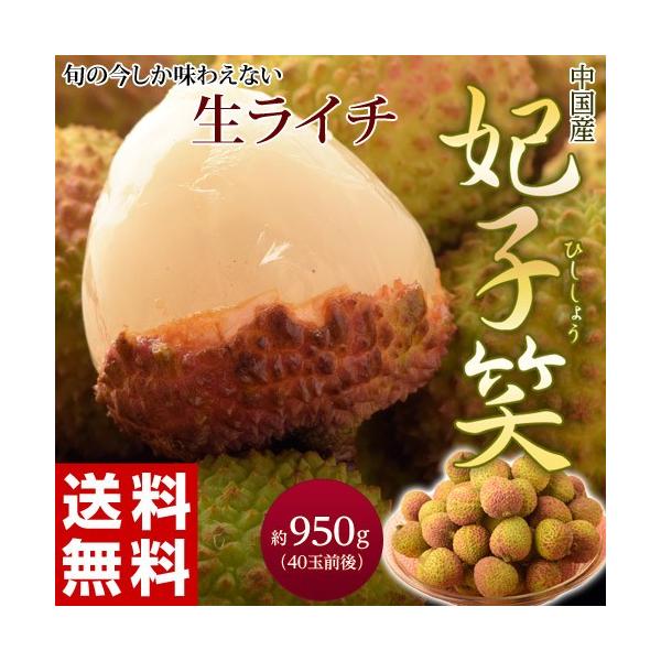 『妃子笑(ひししょう)』中国産グリーンライチ 約950g 40玉前後 ※冷蔵 送料無料