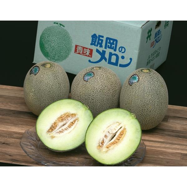 超大玉 貴味メロン(青肉) 千葉県飯岡産 6Lサイズ 4玉入 約8.5kg 産地箱 ※常温 送料無料